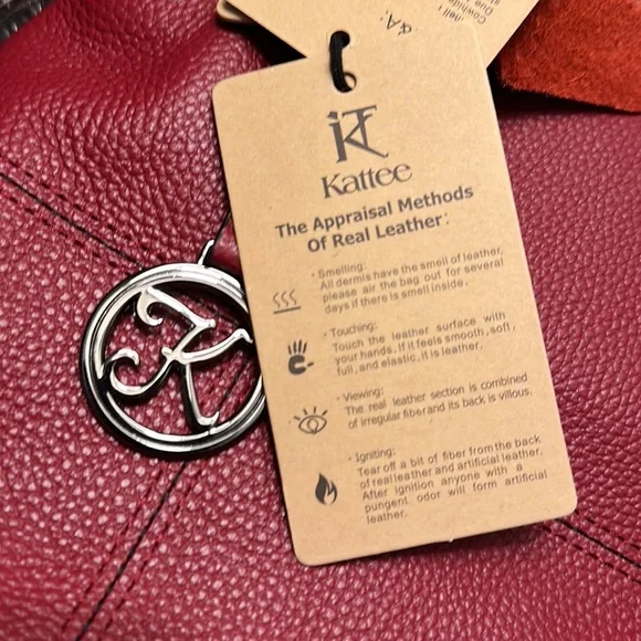 *NWT* LEATHER Handbag by Kattee - Picture 5 of 9